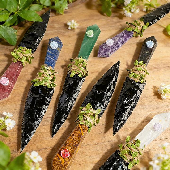 Olivenorma Raw Stone Natural Crystal Dagger Gemstone Decoration - image 15