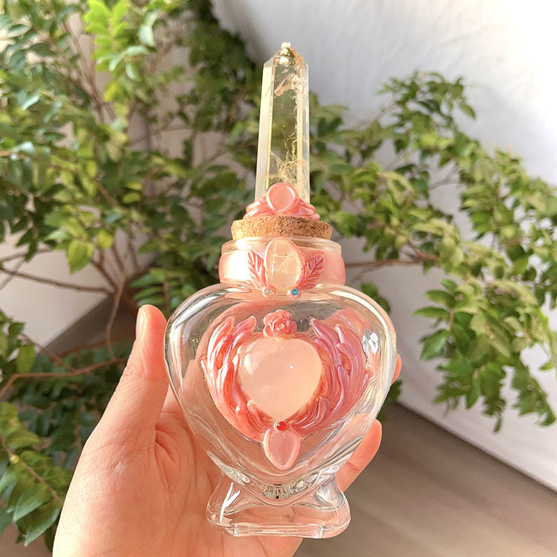 Olivenorma Pink Crystal Magic Bottle Gemstone Decoration - Citrine - Tower - image 15