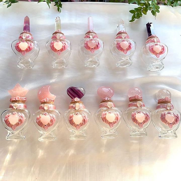 Olivenorma Pink Crystal Magic Bottle Gemstone Decoration - image 17