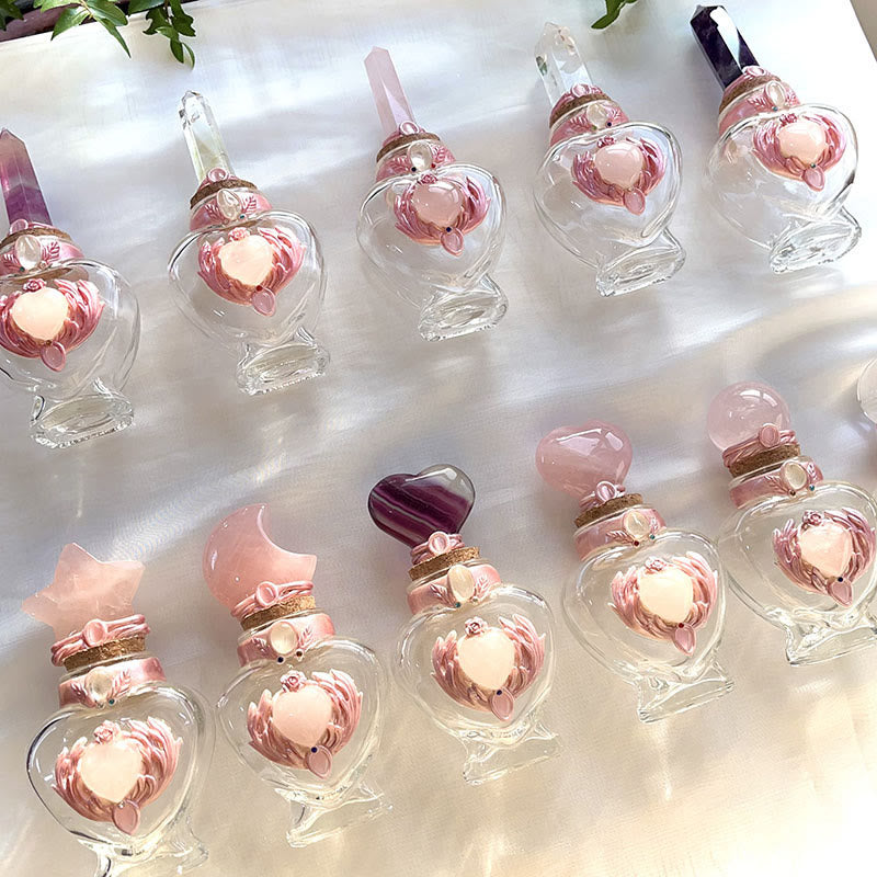 Olivenorma Pink Crystal Magic Bottle Gemstone Decoration - image 18