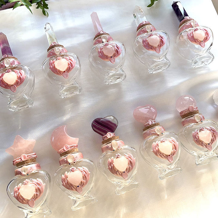 Olivenorma Pink Crystal Magic Bottle Gemstone Decoration - image 18