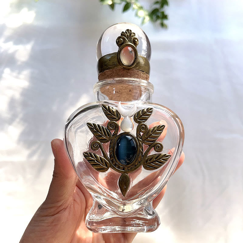 Olivenorma Natural Crystal Magic Energy Bottle Gemstone Decoration - Clear Quartz - Sphere - image 1