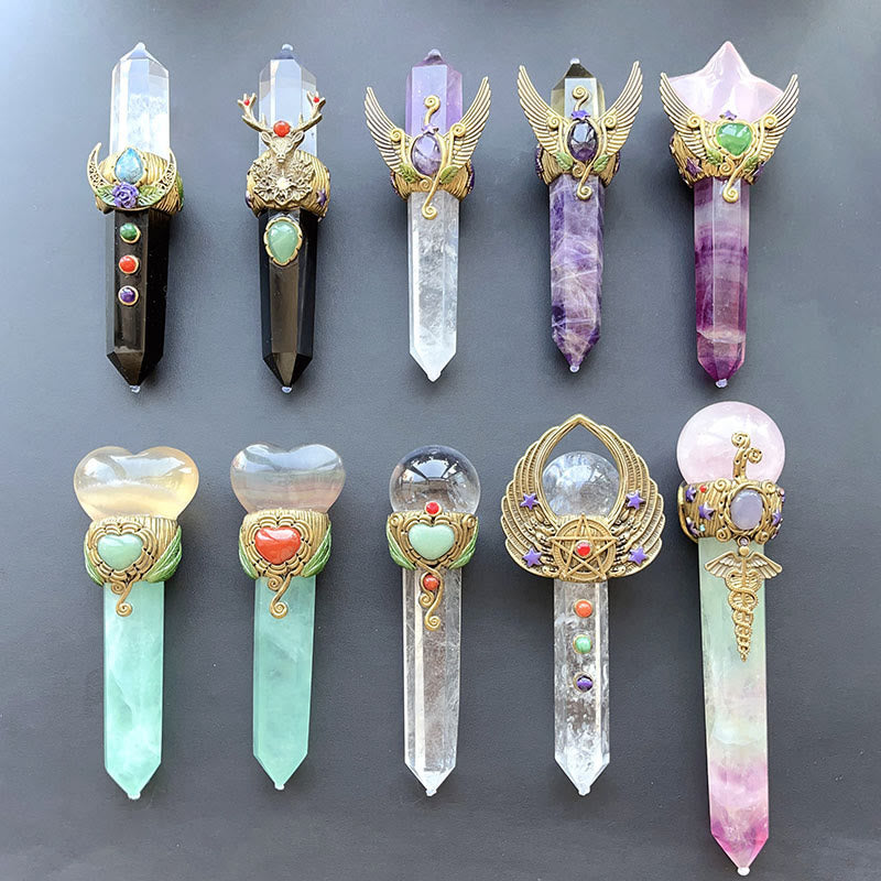 Olivenorma Natural Crystal Magic Wand Gemstone Decoration - image 0