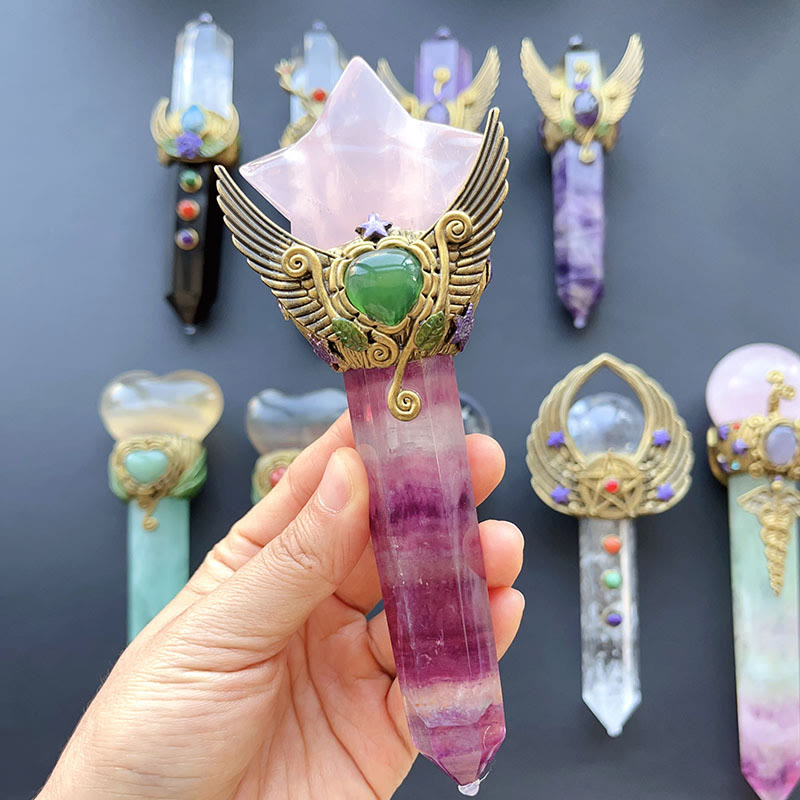 Olivenorma Natural Crystal Magic Wand Gemstone Decoration - image 23