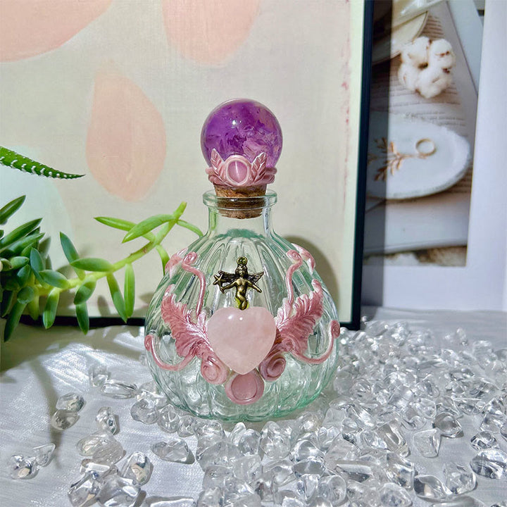 Olivenorma Natural Crystal Magic Bottle Charm Gemstone Decoration - Amethyst - Sphere - image 7
