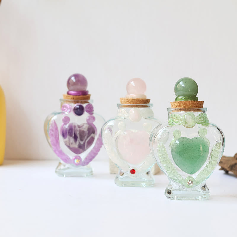 Olivenorma Natural Crystal Glass Wish Bottle Gemstone Decoration - image 8