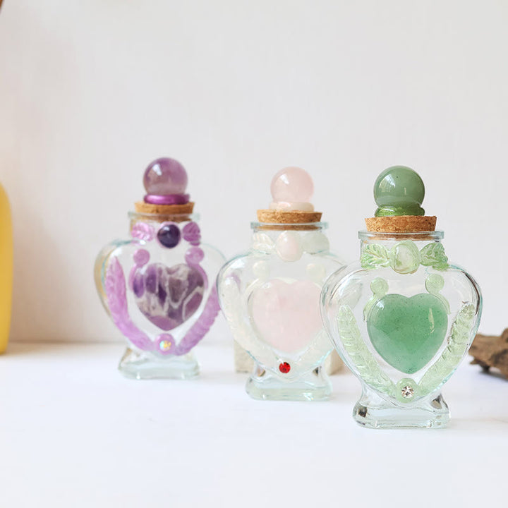 Olivenorma Natural Crystal Glass Wish Bottle Gemstone Decoration - image 8