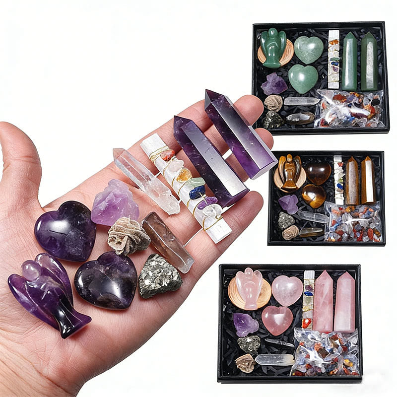 Olivenorma Natural stone Angel&Tower&Heart Crystal Box Set - image 0