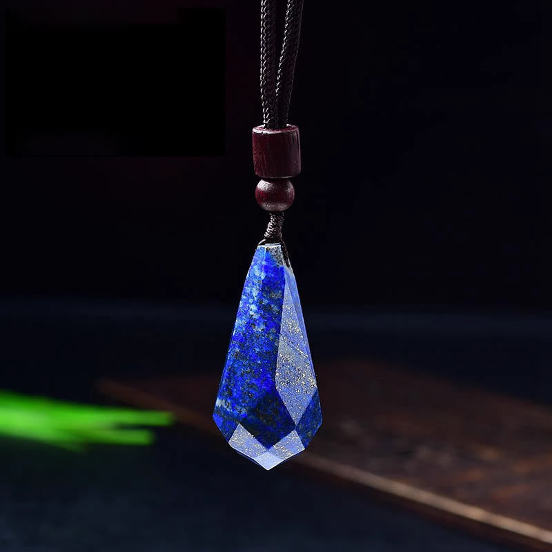 Olivenorma Natural Stone Raw Teardrop Pendant Necklace - Lapis Lazuli - image 21