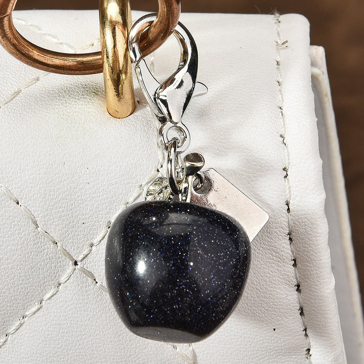 Olivenorma Colorful Crystal Apple Natural Gemstone Keychain - Obsidian - image 20