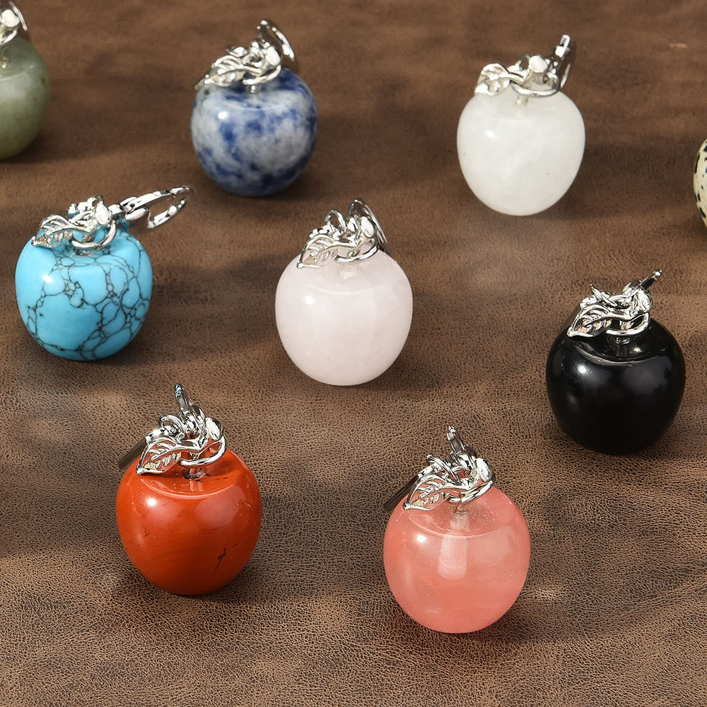 Olivenorma Colorful Crystal Apple Natural Gemstone Keychain - image 1