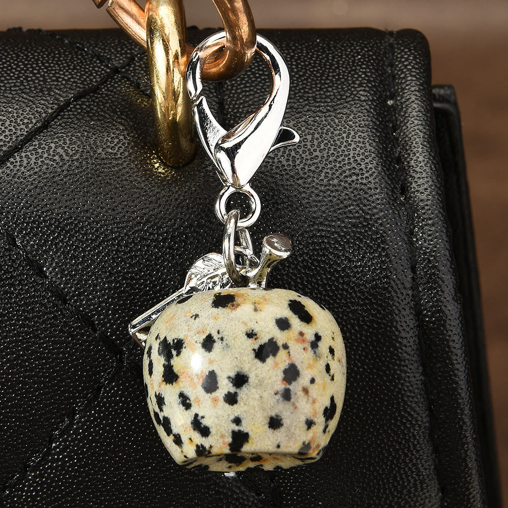 Olivenorma Colorful Crystal Apple Natural Gemstone Keychain - Dalmatian Jasper - image 10
