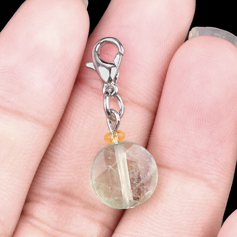 Olivenorma Natural Stone Crystal Hexagram Keychain - Fluorite - image 19