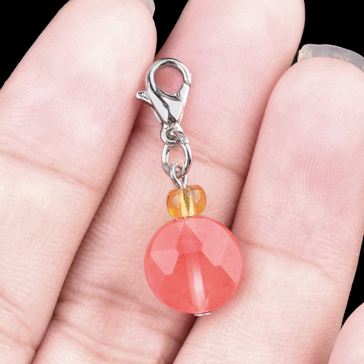 Olivenorma Natural Stone Crystal Hexagram Keychain - Red Smelting Quartz - image 23