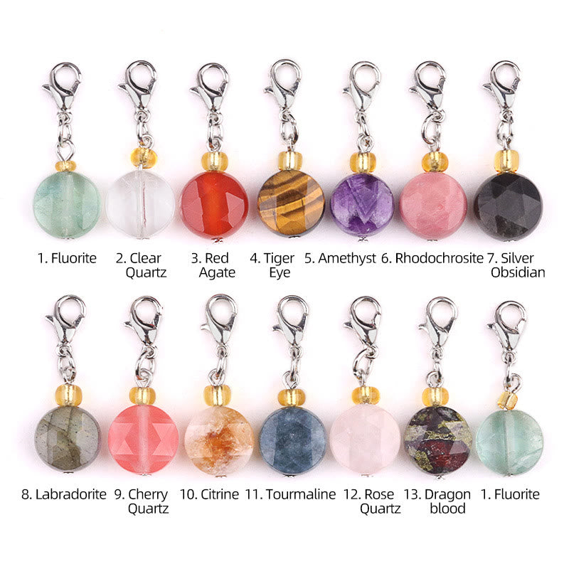 Olivenorma Natural Stone Crystal Hexagram Keychain - image 25