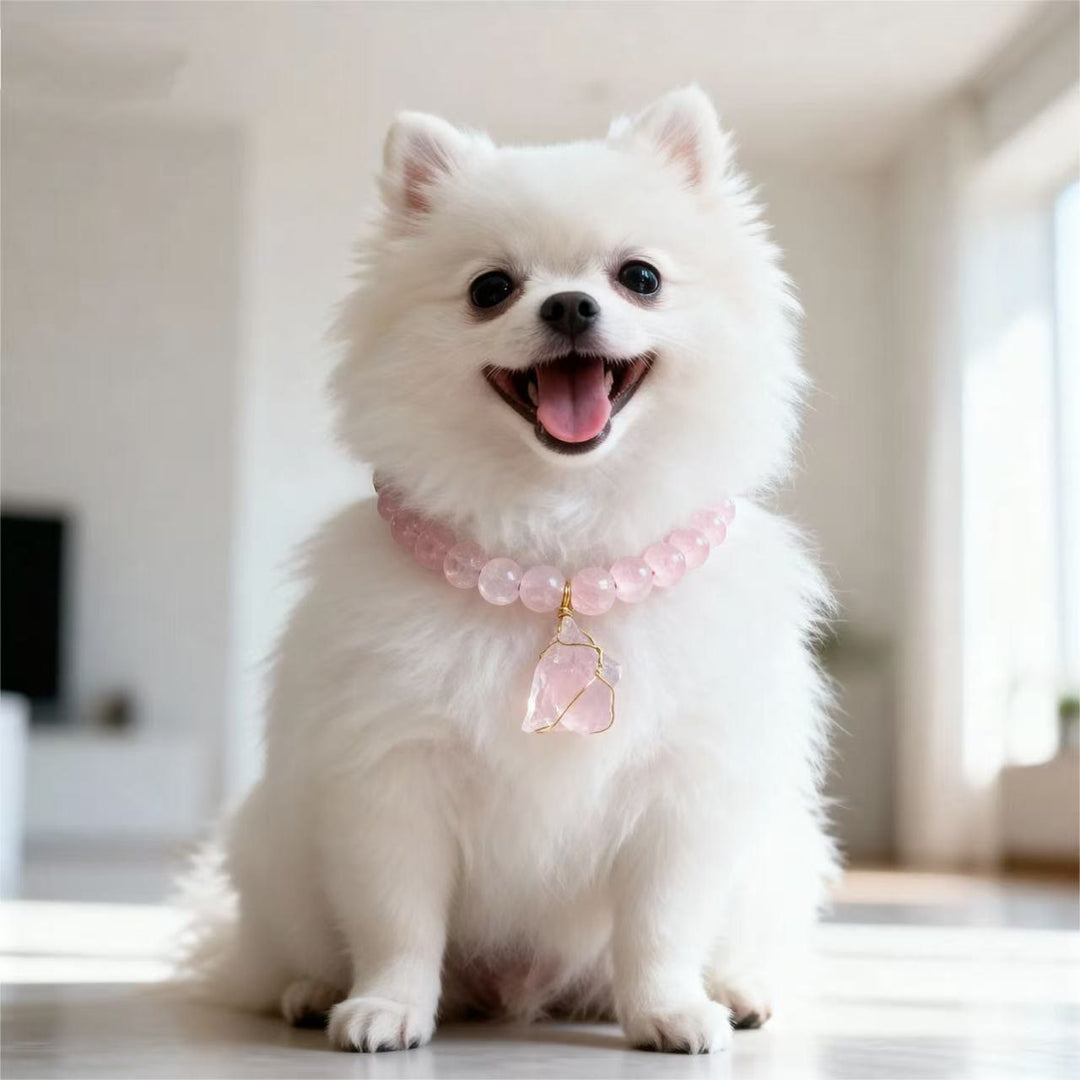 Olivenorma Gentle Calm Rose Quartz Pet Collar - image 0