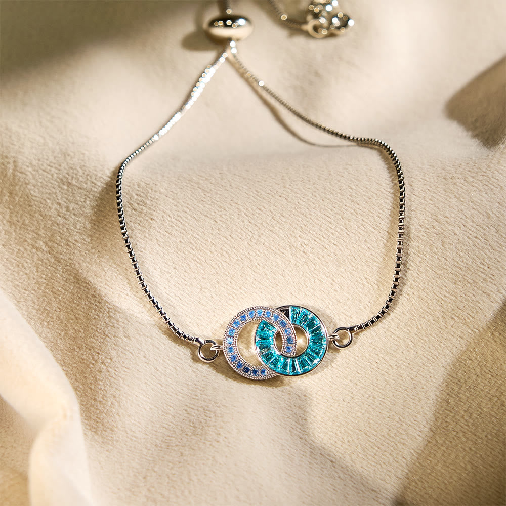 Olivenorma Custom Birthstone Gifts for Mother & Daughter Linking Circles Bracelet - image 8