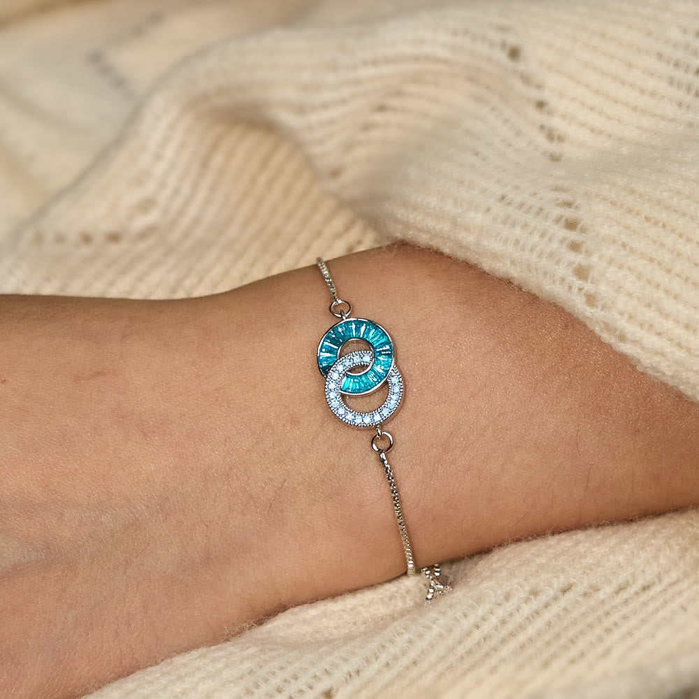 Olivenorma Custom Birthstone Gifts for Mother & Daughter Linking Circles Bracelet - image 6
