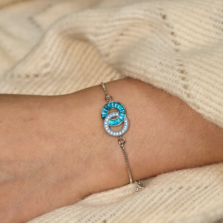 Olivenorma Custom Birthstone Gifts for Mother & Daughter Linking Circles Bracelet - image 6