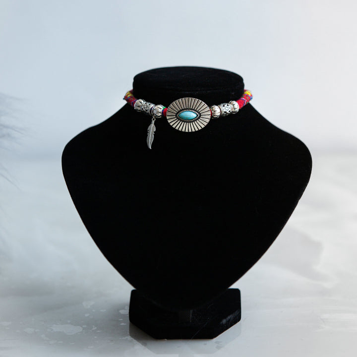 Olivenorma Cute Kitten Healing Crystal Ethnic Style Pet Collar - image 2