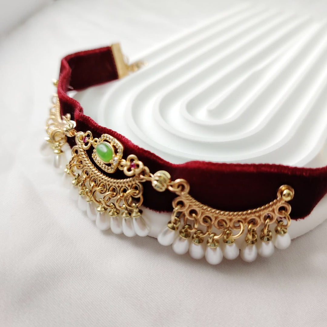 Olivenorma Cute Kitten Healing Crystal Green Aventurine Pet Collar - Red - XL(32cm) - image 2