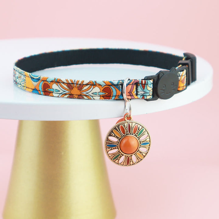 Olivenorma Vintage Bohemian Style Cat Pet Collar - Yellow Agate - M(25-40cm) - image 5