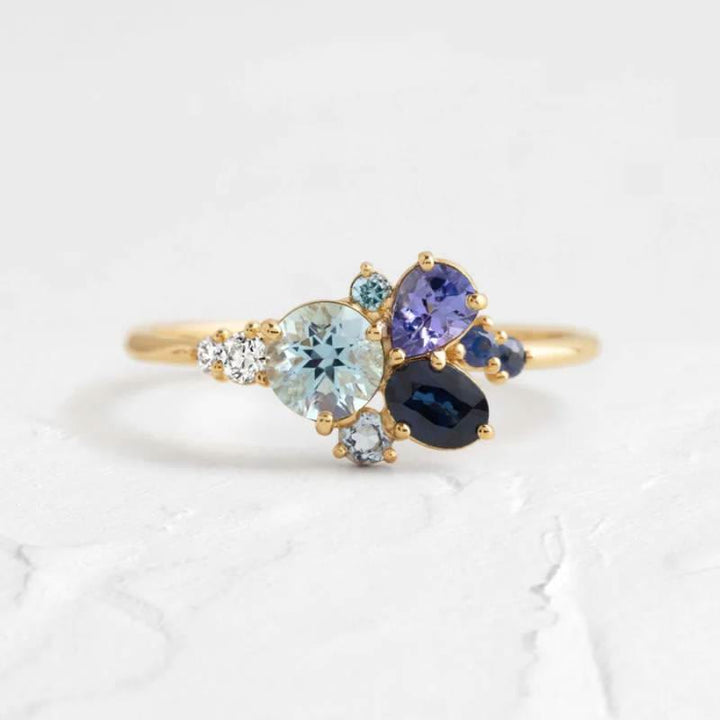 FREE Today: Luxury Aquamarine Zircon Blue Topaz 2Pcs Ring Set - image 0