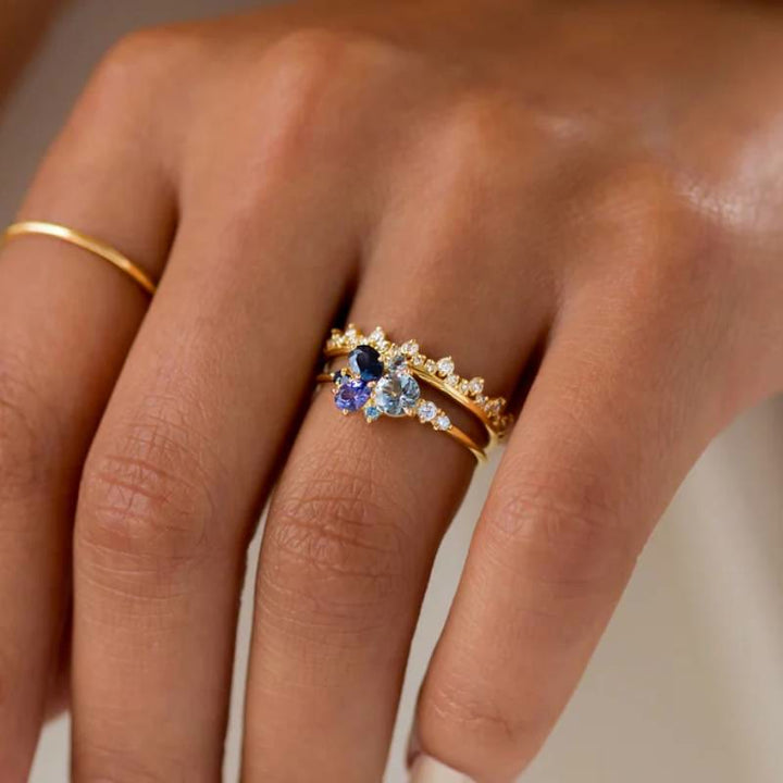 FREE Today: Luxury Aquamarine Zircon Blue Topaz 2Pcs Ring Set - image 3