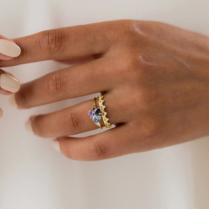 FREE Today: Luxury Aquamarine Zircon Blue Topaz 2Pcs Ring Set - image 4