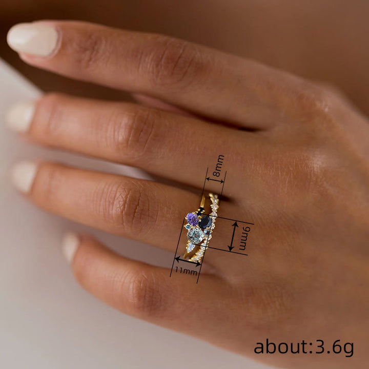 FREE Today: Luxury Aquamarine Zircon Blue Topaz 2Pcs Ring Set - image 9