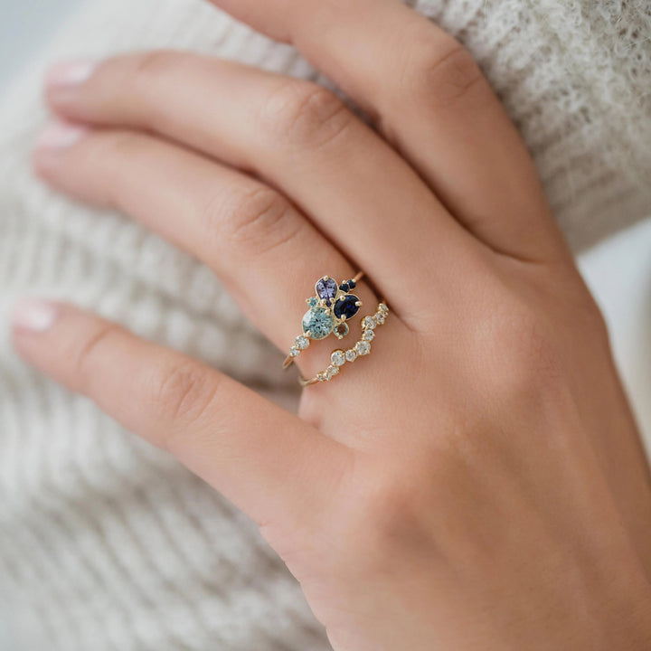 FREE Today: Luxury Aquamarine Zircon Blue Topaz 2Pcs Ring Set - image 5