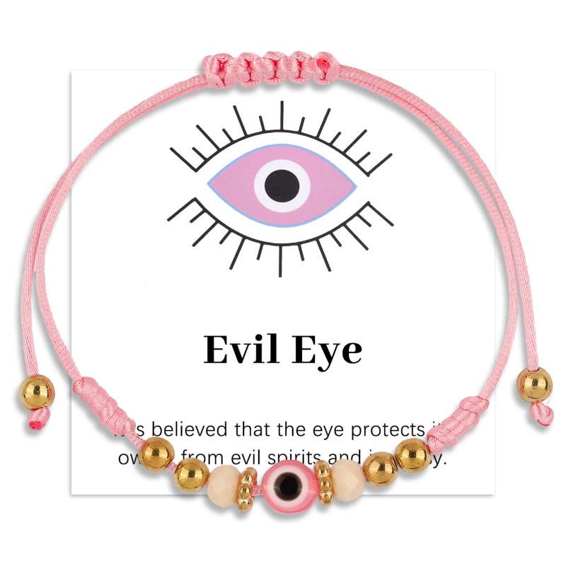 FREE Today: Evil Eye Good Luck Adjustable Protection Bracelet - Pink - image 1