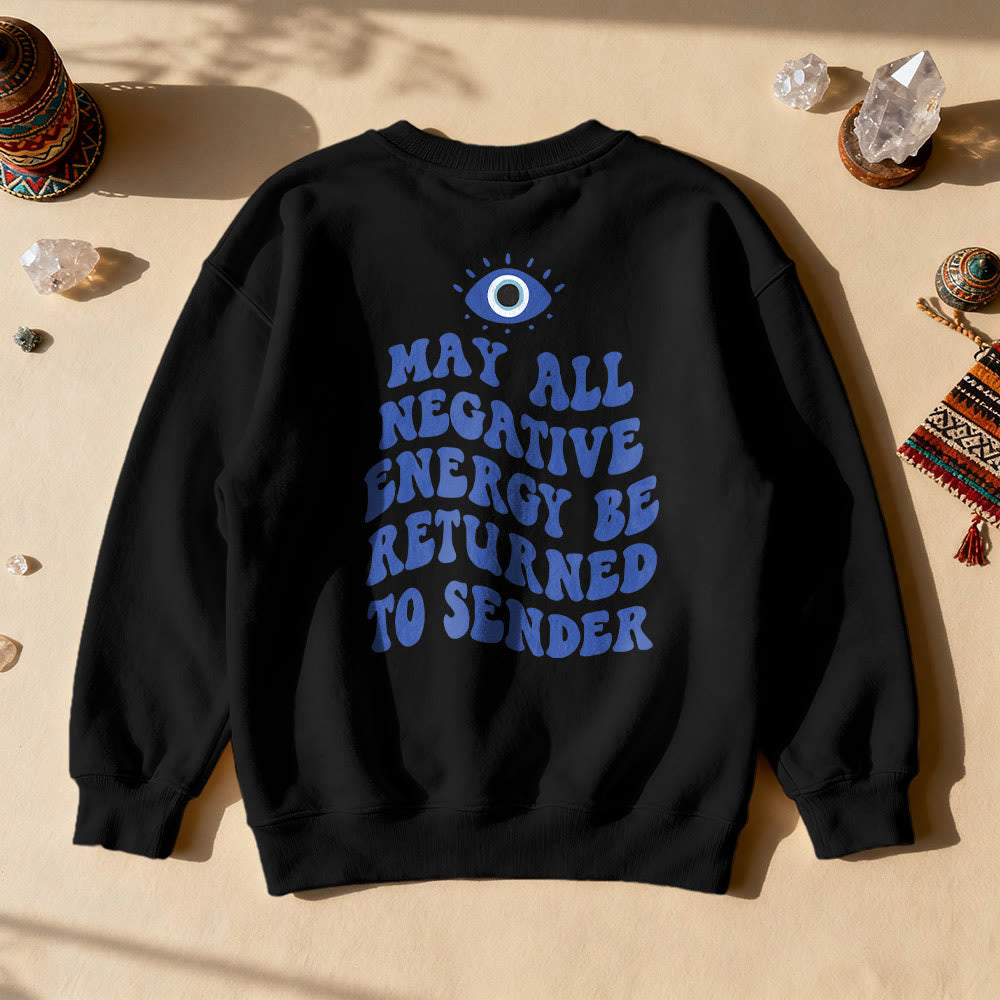 Olivenorma Trendy Demon Eye Quote Sweatshirt - Black - 2XL - image 5