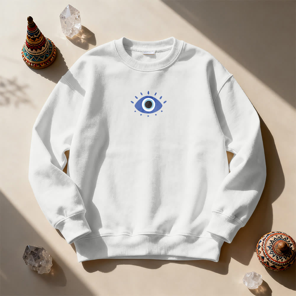 Olivenorma Trendy Demon Eye Quote Sweatshirt - image 1