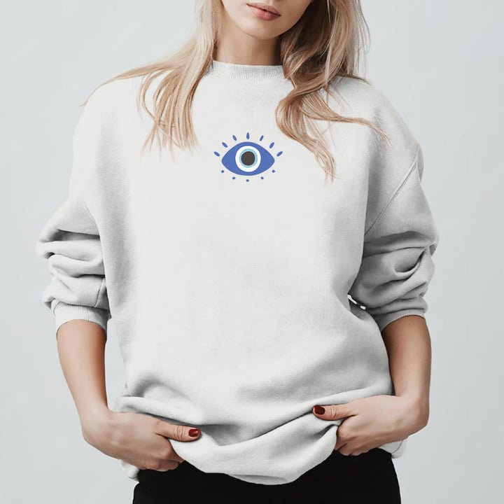 Olivenorma Trendy Demon Eye Quote Sweatshirt - image 0