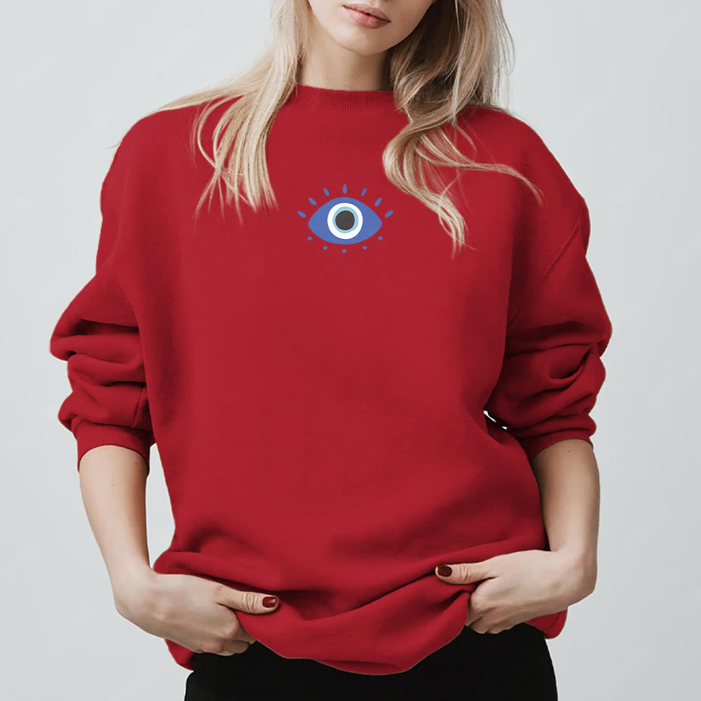 Olivenorma Trendy Demon Eye Quote Sweatshirt - image 18
