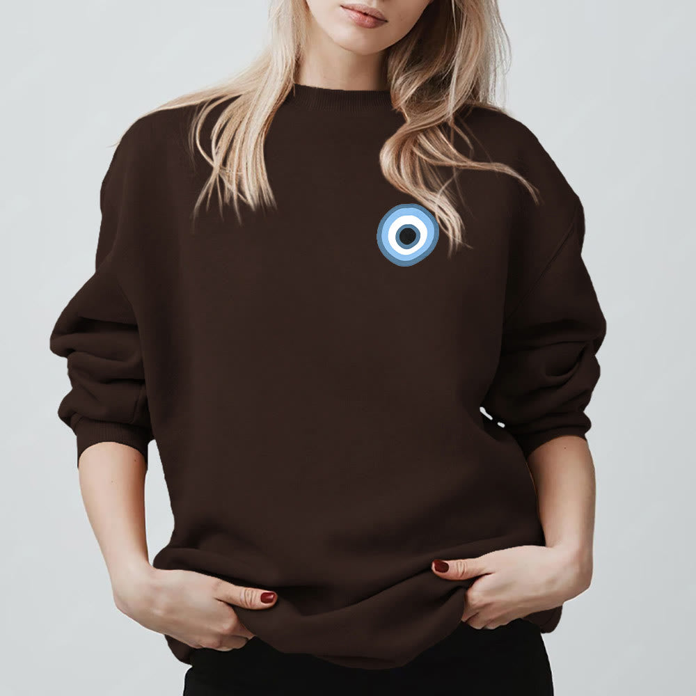 Olivenorma Unisex Blue Evil Eye Sweatshirt - image 12