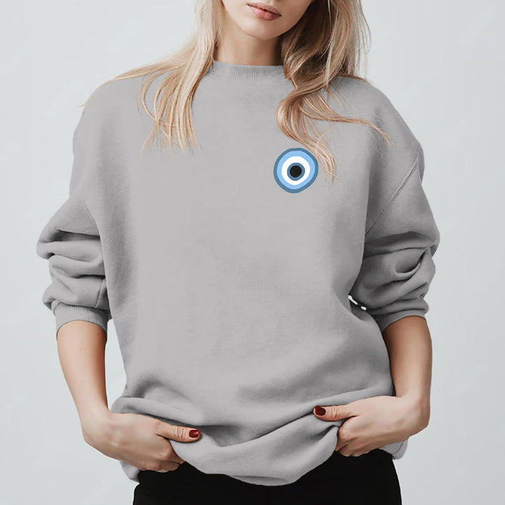 Olivenorma Unisex Blue Evil Eye Sweatshirt - image 9