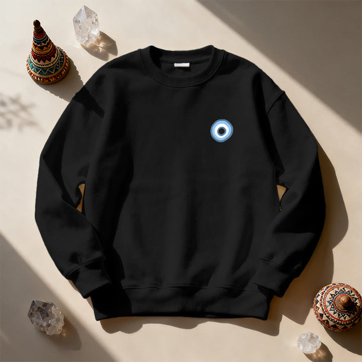 Olivenorma Unisex Blue Evil Eye Sweatshirt - image 7