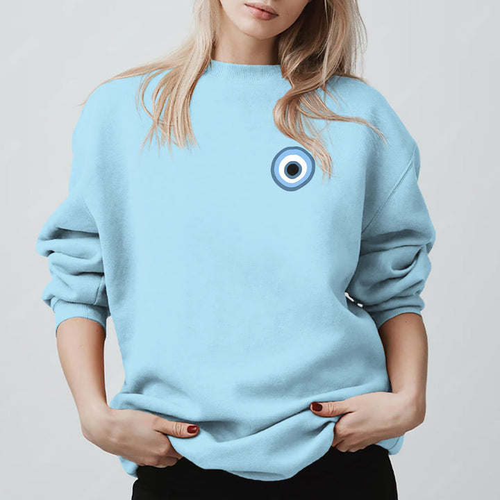 Olivenorma Unisex Blue Evil Eye Sweatshirt - image 0