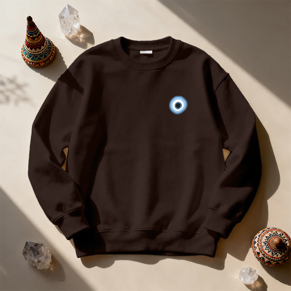 Olivenorma Unisex Blue Evil Eye Sweatshirt - image 13
