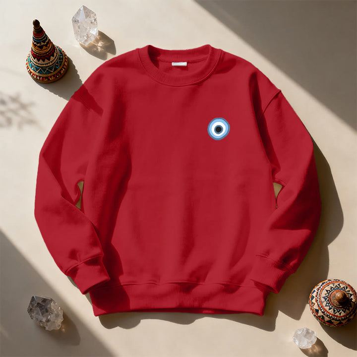 Olivenorma Unisex Blue Evil Eye Sweatshirt - image 19