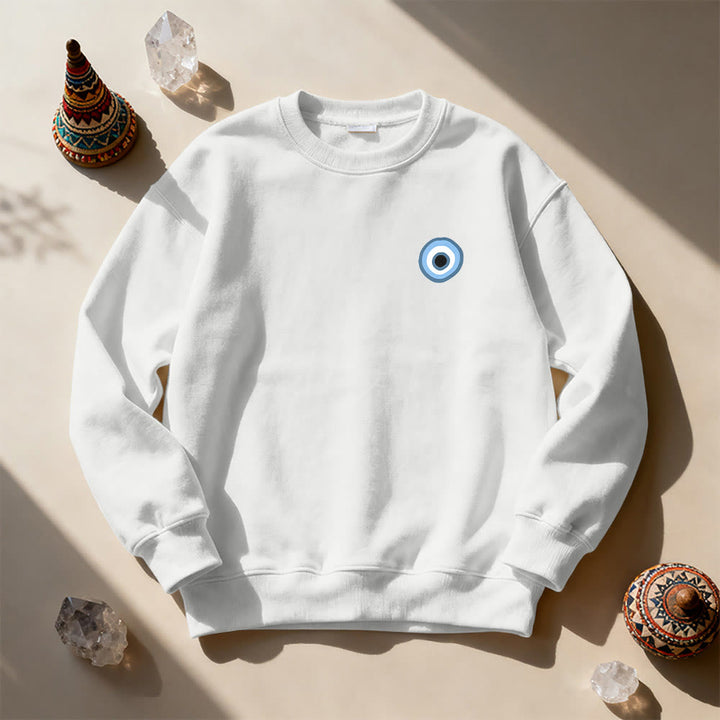 Olivenorma Unisex Blue Evil Eye Sweatshirt - image 4