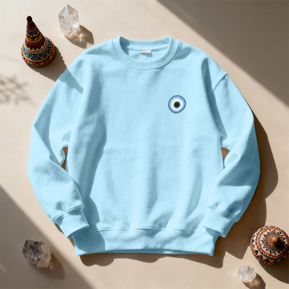 Olivenorma Unisex Blue Evil Eye Sweatshirt - image 1