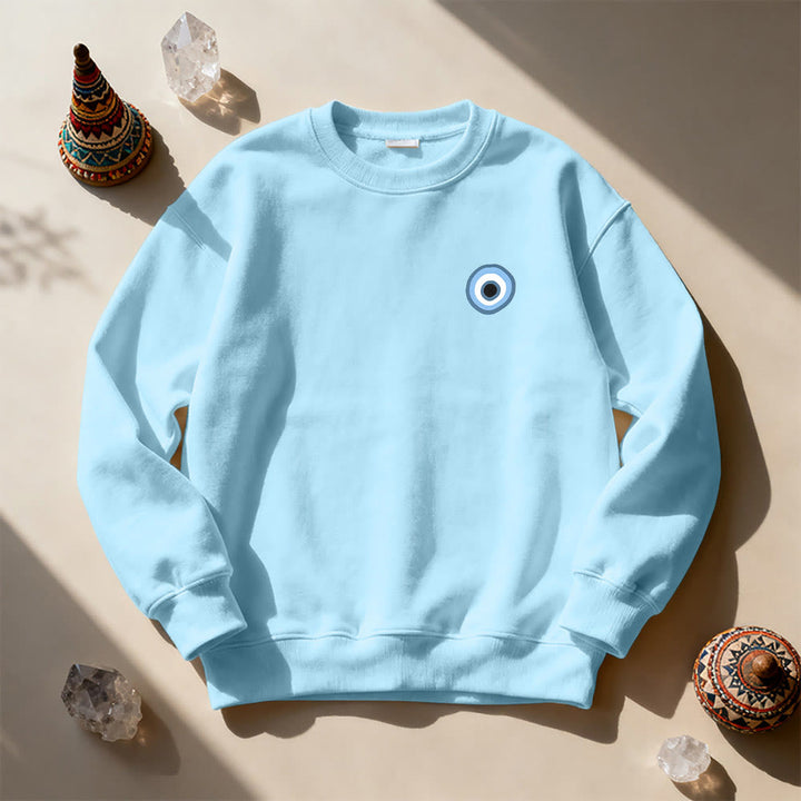 Olivenorma Unisex Blue Evil Eye Sweatshirt - image 1