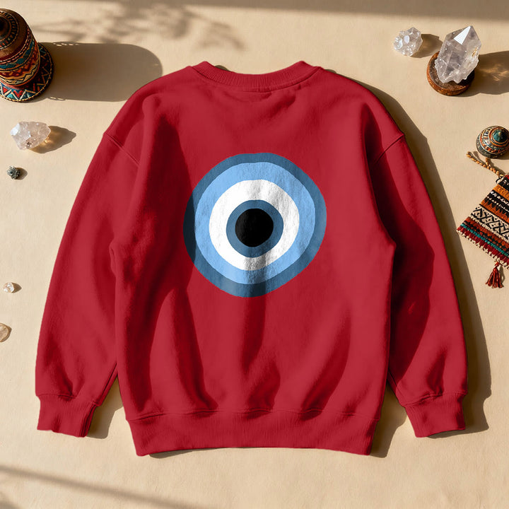 Olivenorma Unisex Blue Evil Eye Sweatshirt - Red - 2XL - image 20