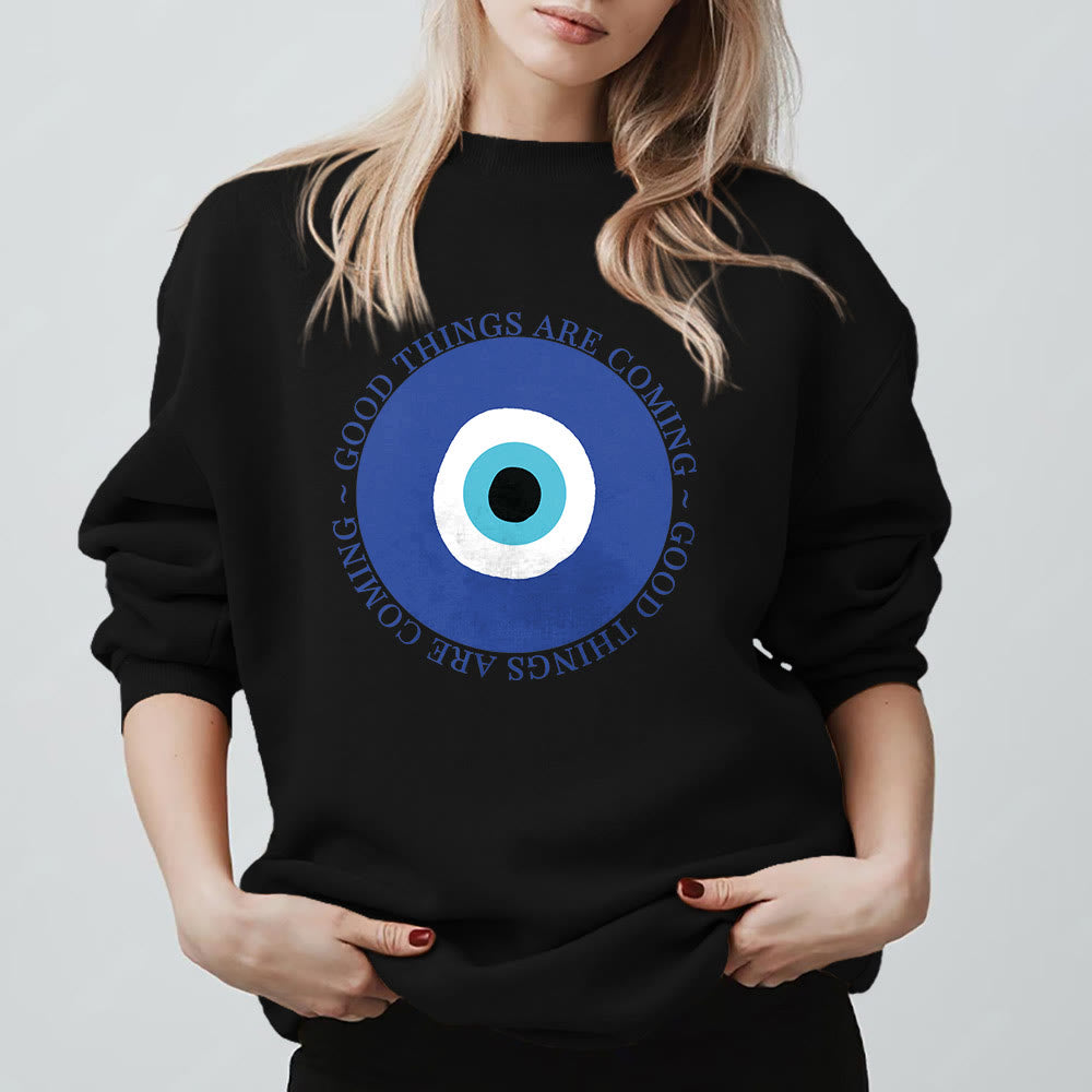 Olivenorma Vintage Classic Evil Eye Design Sweatshirt - image 2