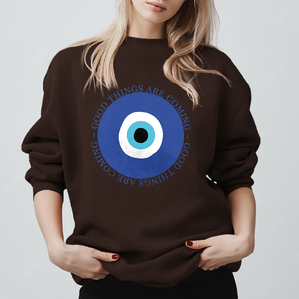 Olivenorma Vintage Classic Evil Eye Design Sweatshirt - image 6