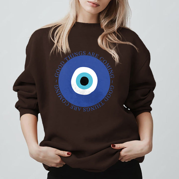 Olivenorma Vintage Classic Evil Eye Design Sweatshirt - image 6