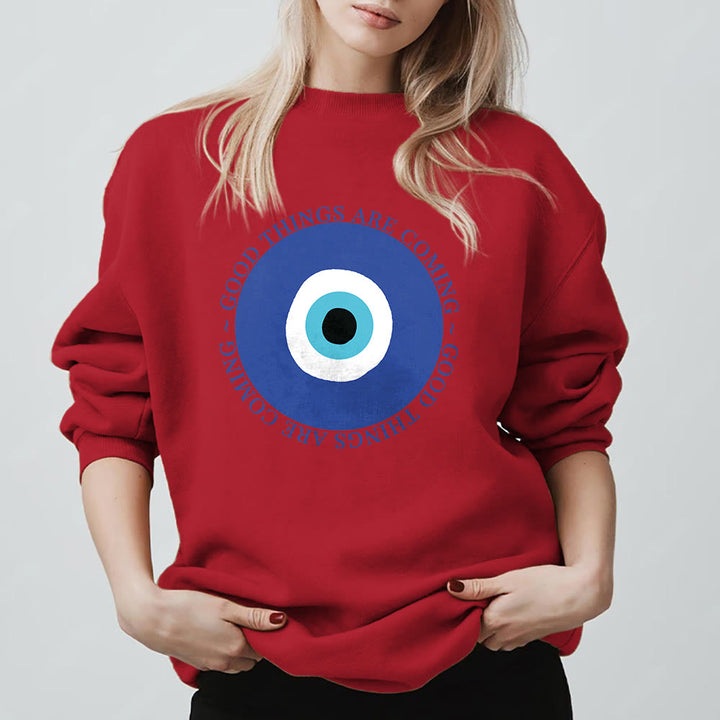 Olivenorma Vintage Classic Evil Eye Design Sweatshirt - image 12
